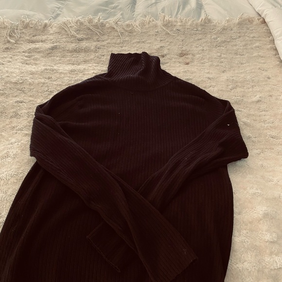 Mango Black mock neck tee - Picture 1 of 3